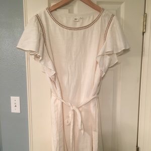 Gap linen dress with flutter sleeves Large-Tall